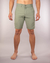 Bermuda Chino de Lino Tussor color verde oliva - comprar online