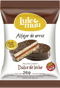 ALFAJOR DE ARROZ LULEMUU DULCE DE LECHE (SIN TACC) - CAJA X 12 UNIDADES - - comprar online