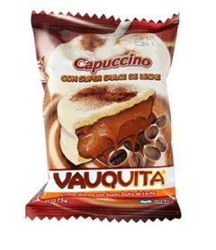 ALFAJOR VAUQUITA CAPUCCINO. POR UNIDAD, POR DOS UNIDADES, CAJA DE 24 UNIDADES