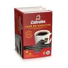 CAFE EN SAQUITOS CABRALES ( SIN TACC ) - CAJITA X 18 SOBRES -
