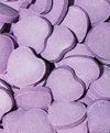 CANDY PASTILLAS FORMA CORAZON LILA, BOLSA 500 GRS