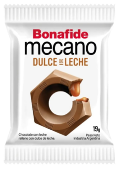 CHOCOLATE MECANO BONAFIDE CON DULCE DE LECHE 19 GRAMOS