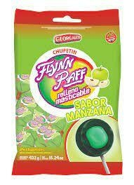 CHUPETINES FLYNN PAFF SABOR MANZANA ( SIN TACC ) - BOLSA X24 UNIDADES -