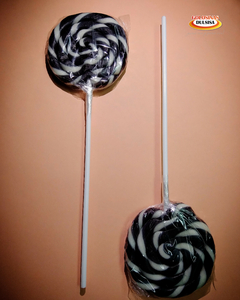 PALETAS DE COLOR NEGRAS Y BLANCAS PARA CANDY BAR - BOLSA X 15 UNIDADES -