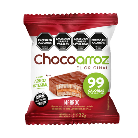 ALFAJOR DE ARROZ CHOCOARROZ MARROC ( SIN TACC ) - CAJA X 30 UNIDADES -