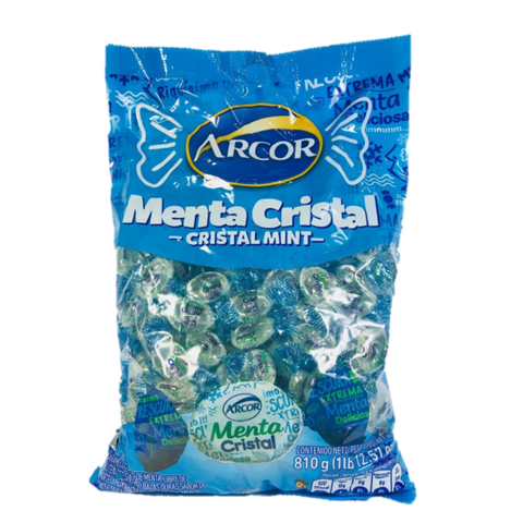 CARAMELOS DUROS MENTA CRISTAL ARCOR ( SIN TACC ) - BOLSA X 810 GRAMOS