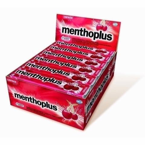 CARAMELOS MENTHOPLUS CHERRY ARCOR, CAJA POR 12 UNIDADES