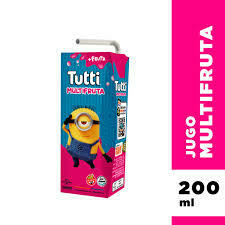 JUGUITOS TUTTI SABOR MULTIFRUTAS X 200 ML ( SIN TACC ) - CAJA X 18 UNIDADES -