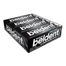 CHICLES BELDENT STRONG MENTA FUERTE ( NEGROS ) ( SIN TACC) - CAJA X 20 UNIDADES -
