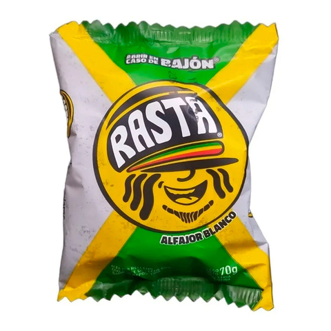 ALFAJOR RASTA CHOCOLATE BLANCO - CAJA X 24 UNIDADES -