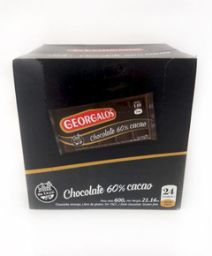 CHOCOLATE 60% CACAO GEORGALOS ( SIN TACC) - CAJA X 24 UNIDADES - - comprar online