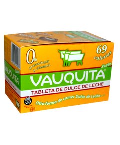 TABLETAS DE DULCE DE LECHE VAUQUITA SUAVE ( SIN TACC ) - CAJA X 18 UNIDADES -