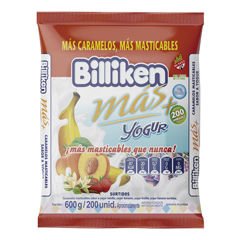 SIN TACC CARAMELOS MÁS MASTICABLES YOGUR SURTIDOS BILLIKEN 600 GRS