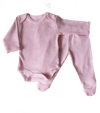 Kit Body e Culote Rosa com Bolinha