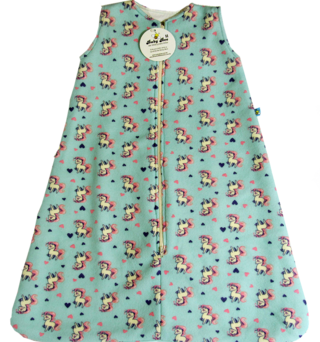 Saco de Dormir sem Manga com Zíper Frontal em Fleece Estampa Poney com forro de Malha 100% Algodão - comprar online