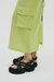 Linen skirt IDENTIDAD LIME - buy online
