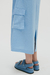 Linen skirt IDENTIDAD LIGHT BLUE on internet