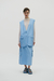 Linen skirt IDENTIDAD LIGHT BLUE - online store
