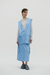 Linen skirt IDENTIDAD LIGHT BLUE - buy online