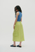 Linen skirt IDENTIDAD LIME on internet