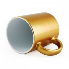 Caneca metalizada dourada na internet
