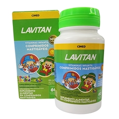 Suplemento de Vitaminas A, C, D e do Complexo B Sabor Laranja, Lima-Limão e Uva Lavitan Cimed 60 Comprimidos Mastigáveis