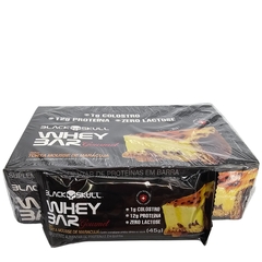 Kit 12 Whey Bar Barra de Proteínas Gourmet Sabor Torta de Mousse de Maracujá Black Skull 45g