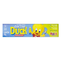Gel Dental Infantil Doctor Duck Mix de Frutas Com Flúor Dentalclean 50g