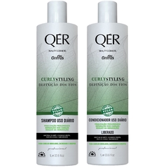 Kit Shampoo + Condicionador Definição dos Cachos Vegano Curlystyling QÉR Griffus