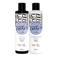 Kit Shampoo Baixo Poo + Condicionador Co-Wash Coco, Chia e Linhaça 2A a 4C Vegano Amo Cachos Griffus