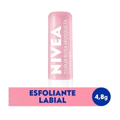 Esfoliante Labial Rosa Mosqueta + Vitamina E Efeito Peeling Sem Cor Nivea 4,8g