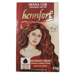 Coloração em Pó Henna Cor Castanho Escuro Hennfort 65g