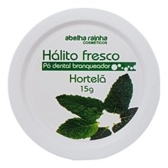 Pó Dental Branqueador Hortelã Hálito Fresco Abelha Rainha 15g