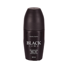 Desodorante Roll-on Antitranspirante Masculino Black Uomo Abelha Rainha 50ml