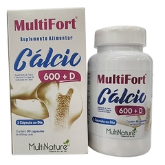 Cálcio em Cápsulas MultiFort MultiNature 60 unidades de 600mg cada - comprar online