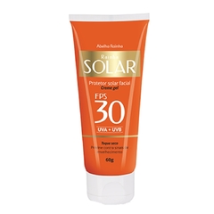 Protetor Solar Facial Com Proteção UVB e UVA FPS 30 Gel Creme Rainha Solar Abelha Rainha 60g