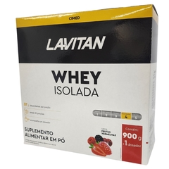 Suplemento Alimentar em Pó Whey Isolada Frutas Vermelhas Lavitan Cimed 900g + 1 Dosador