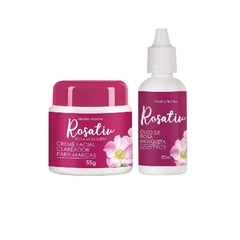 Kit Creme Clareador Para Marcas Com Óleo De Rosa Mosqueta 55g + Óleo De Rosa Mosqueta Rosativ Abelha Rainha 30ml