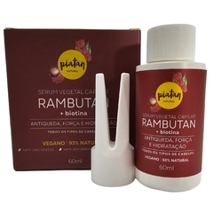 Sérum Vegetal Capilar Todos os tipos de Cabelos Rambutan + Biotina Vegano Piatan Natural 60ml