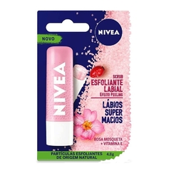 Esfoliante Labial Rosa Mosqueta + Vitamina E Efeito Peeling Sem Cor Nivea 4,8g