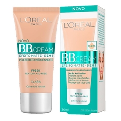 Base Efeito Matte 5 em 1 FPS 50 Clara B.B.Cream Loreal Paris 30ml