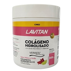 Suplemento Alimentar em Pó Colágeno Hidrolisado Com Ácido Hialurônico + Vitaminas Lavitan Cimed 300g