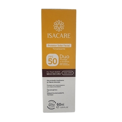 Protetor Solar Facial Tonalizante FPS 50 Toque Seco Bege Escuro Isacare 60ml