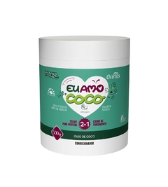 Creme Para Pentear e Tratamento 2 em 1 Vegano Eu Amo Coco Intense Griffus 500g