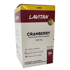 Cranberry com Selênio, Vitamina A e Zinco em Cápsula Cranberry 500 mg Lavitan Cimed 30 Cápsulas