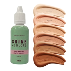 Base Líquida Matificante FPS 15 Caramelo Shine Colors Abelha Rainha 30ml