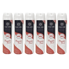 Kit 6 Desodorante Antitranspirante Aerossol Women Magnolia Suave Isacare 150ml/90g