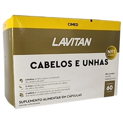 Suplemento Alimentar Cabelos e Unhas Lavitan Cimed 60 Cápsulas