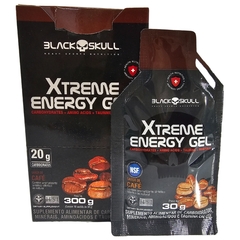 Kit 10 Xtreme Energy Gel Suplemento Alimentar Sabor Café Black Skull 30g