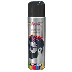 Tinta Temporaria Spray para Cabelos Preto BarberShop Tinta da Alegria 250ml/125g